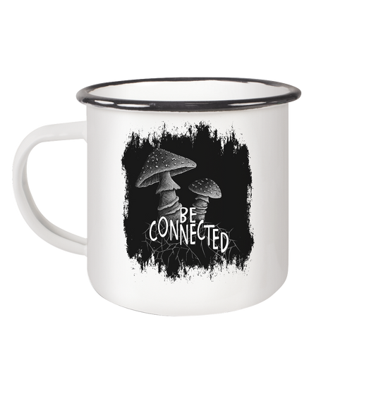Be Connected Panther-Pilz - Emaille Tasse (Black)