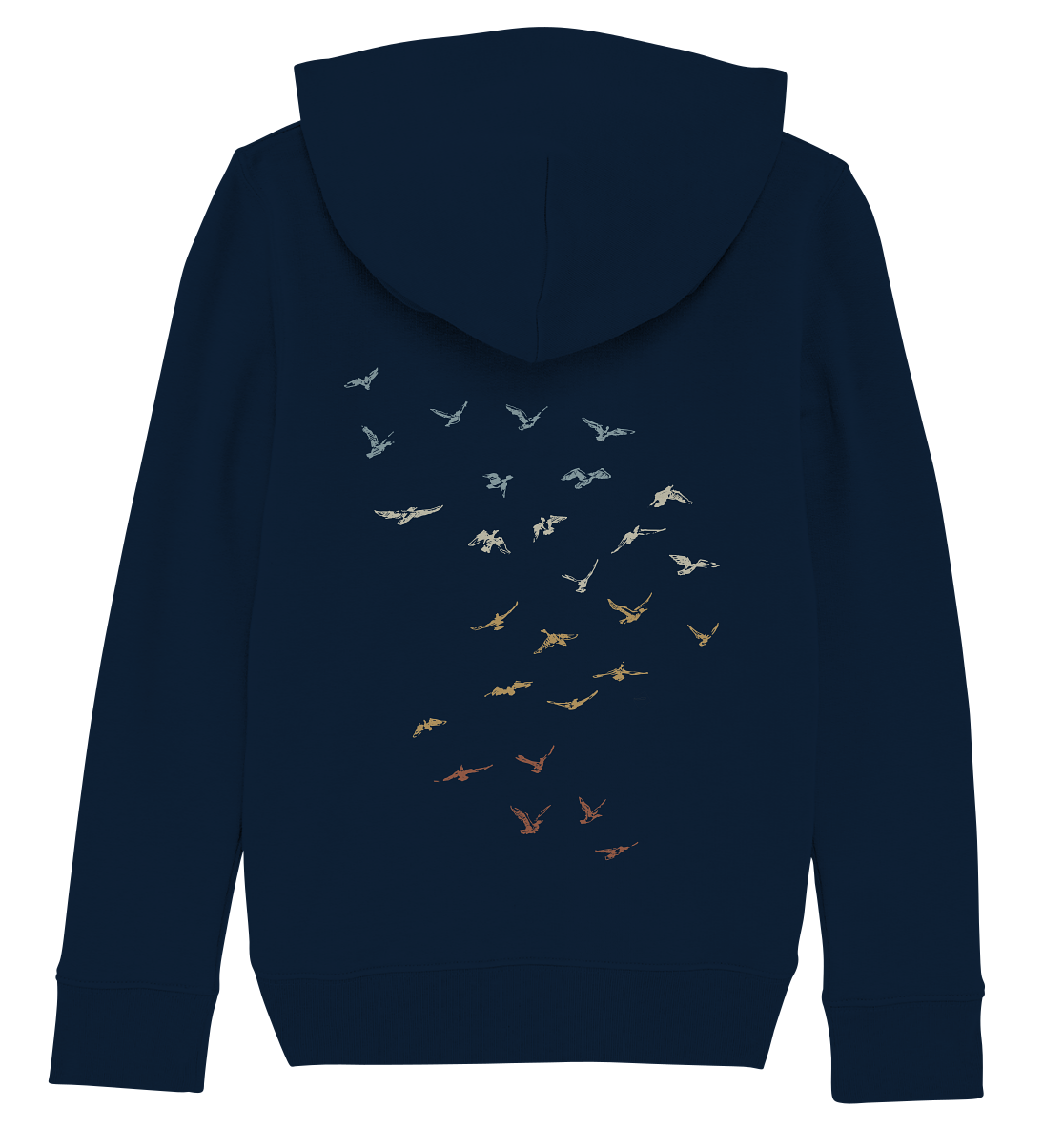 Retro Vogel Schwarm - Kids Organic Hoodie