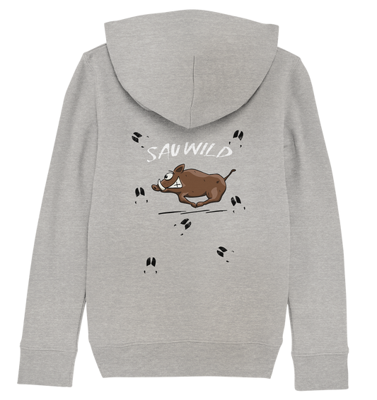 Sauwild wilde Sau | Wildschwein Keiler - Kids Organic Hoodie