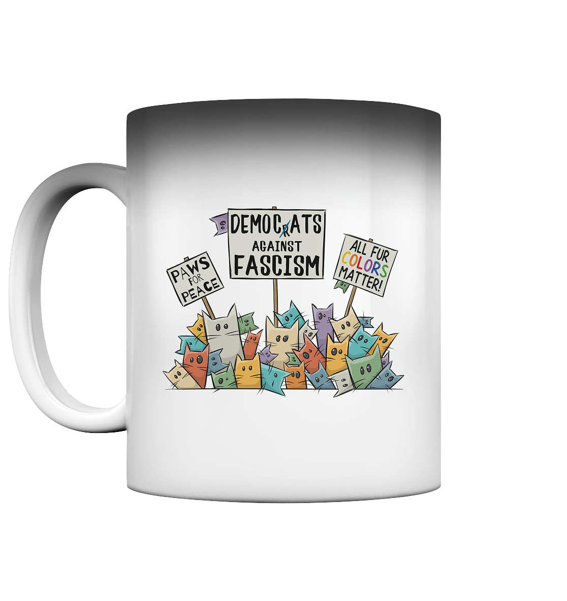 Demo-Katzen gegen Faschismus und für Vielfalt - Magic Mug