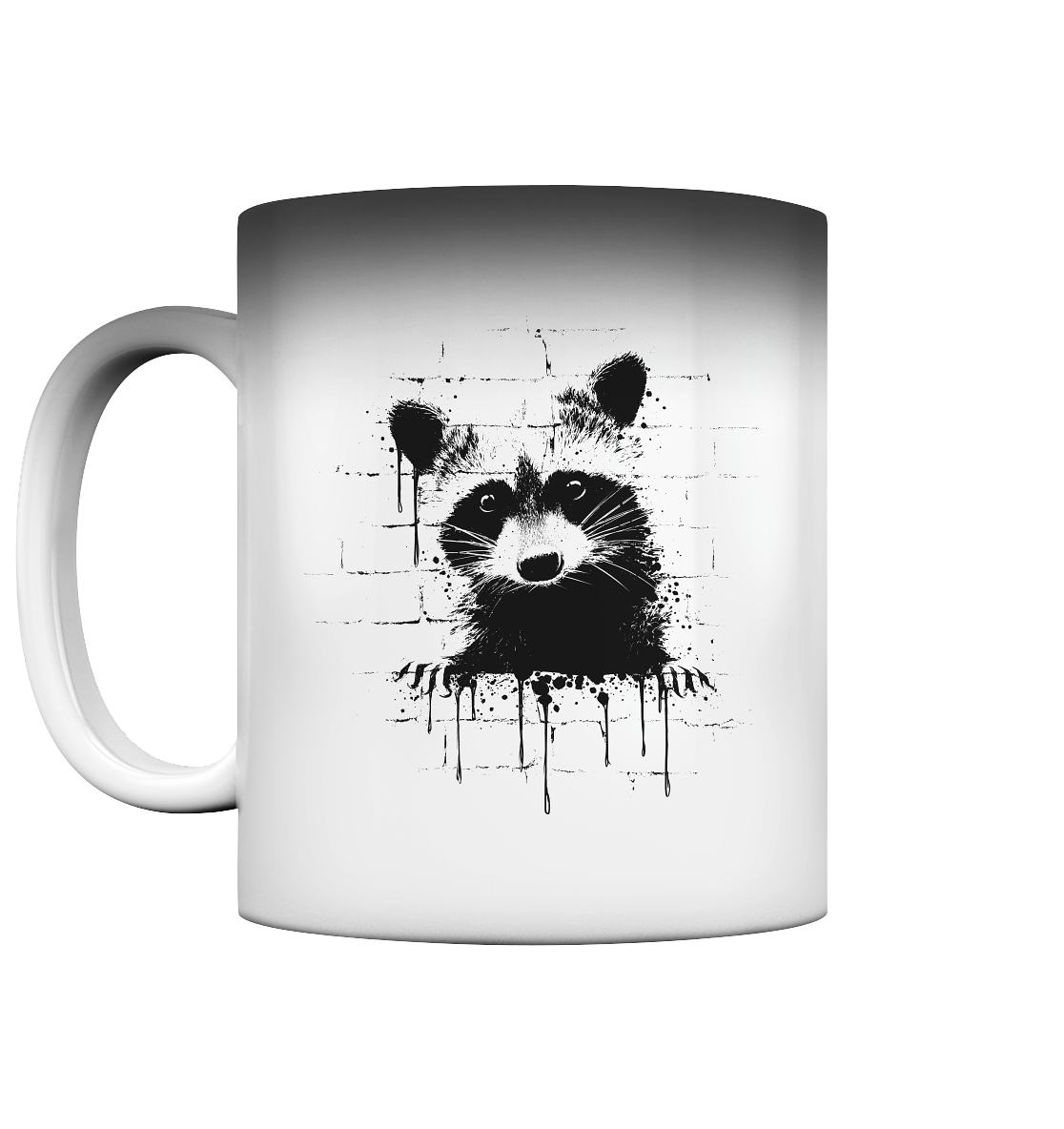 Funky Street Art Waschbär - Magic Mug