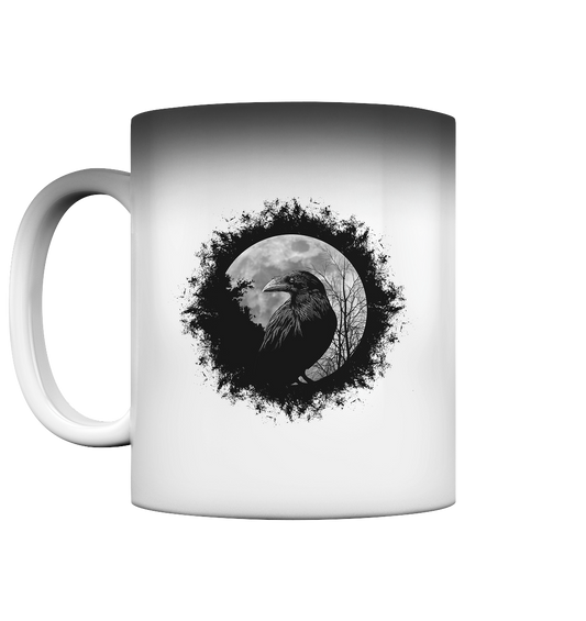 Schwarzer Rabe bei Vollmond - Magic Mug