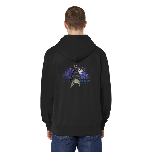 Fledermaus in blauer Nacht - Organic Relaxed Zipper