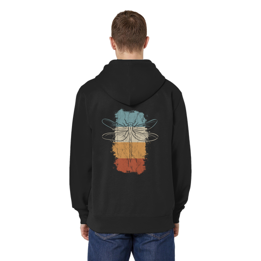 Retro Kunst Libelle | Vintage Dragonfly - Organic Relaxed Zipper