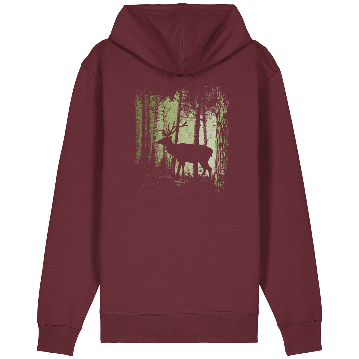 Hirsch im Zwielicht Wald - Organic Relaxed Zipper
