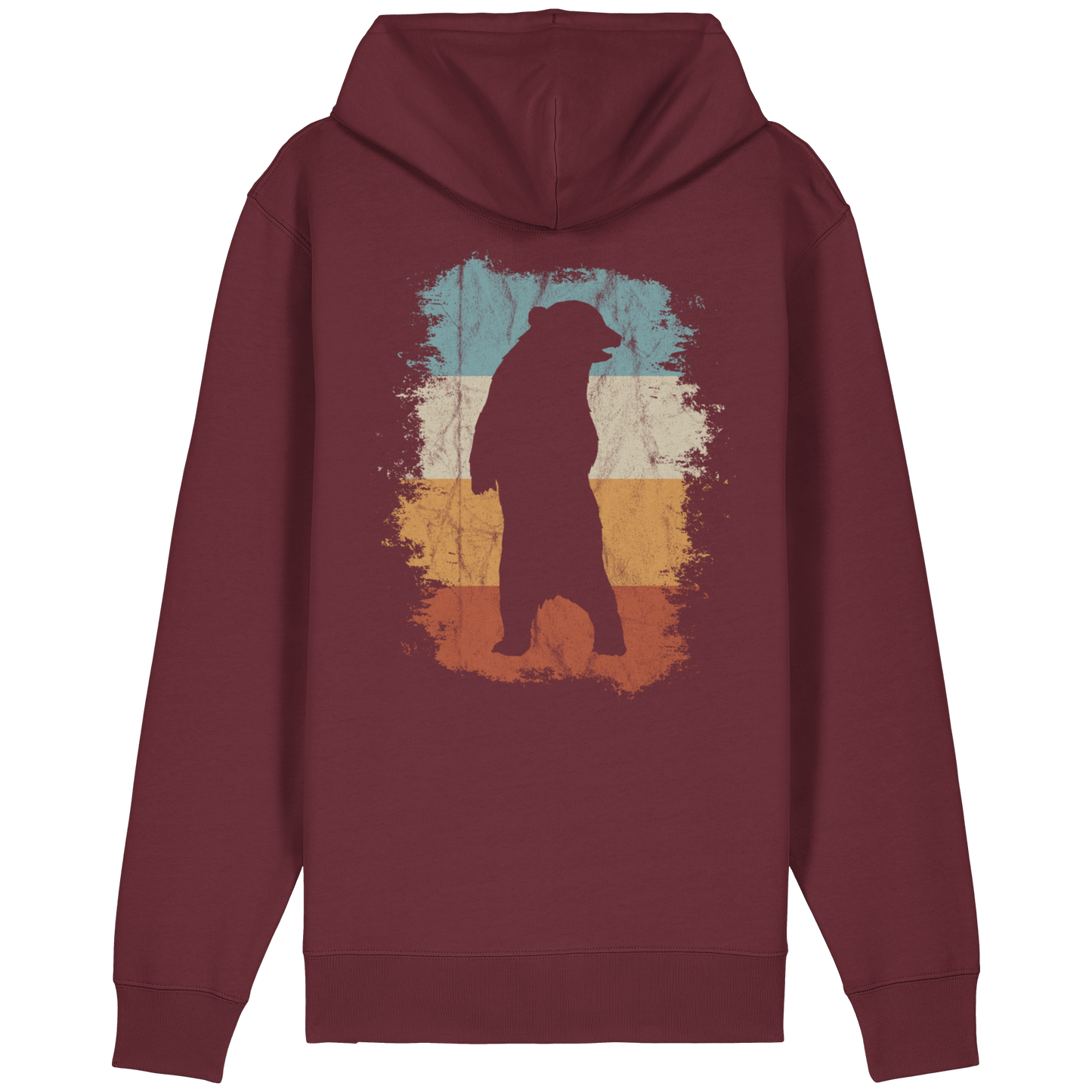 Retro Bären-Silhouette - Organic Relaxed Zipper