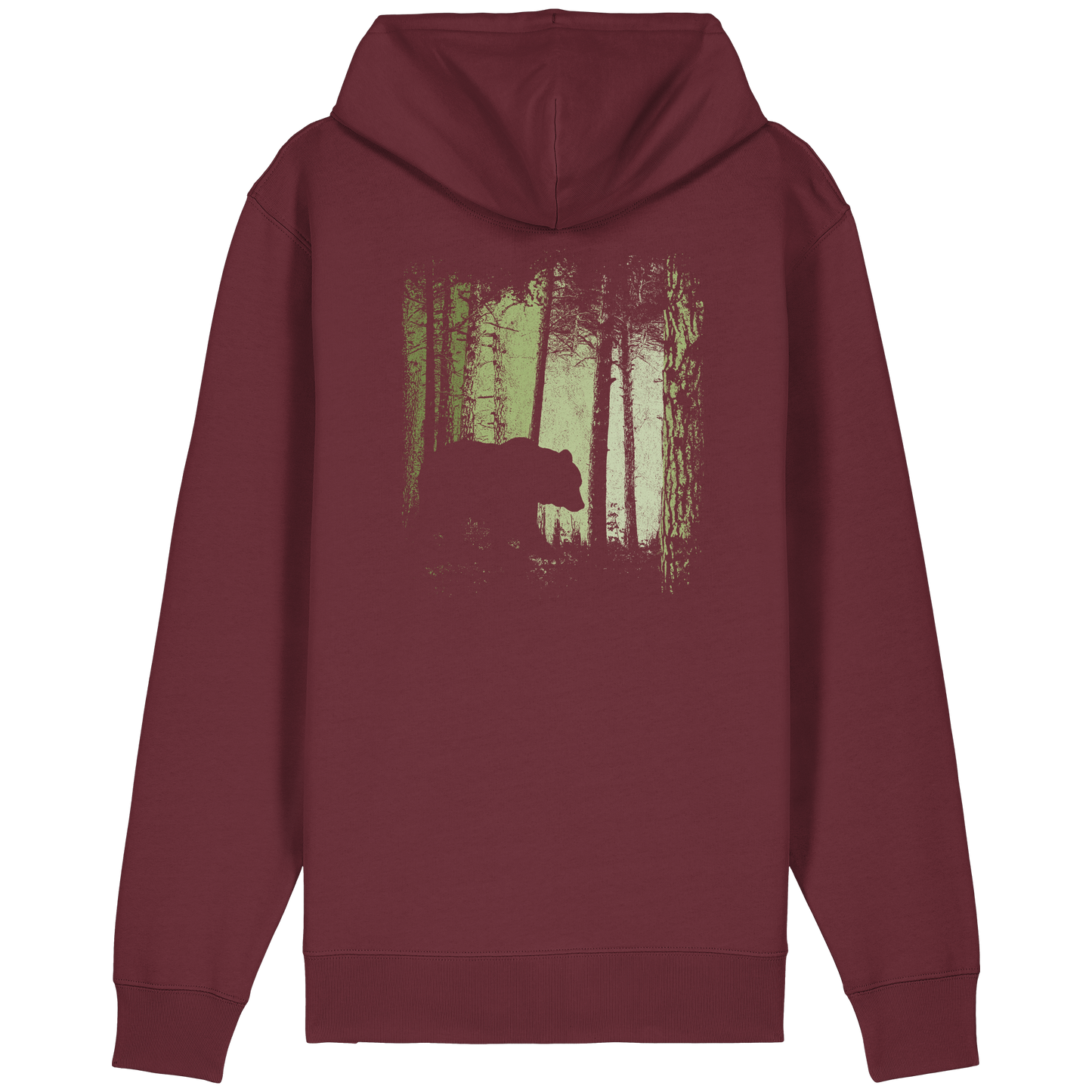Braunbär im Zwielicht Wald - Organic Relaxed Zipper