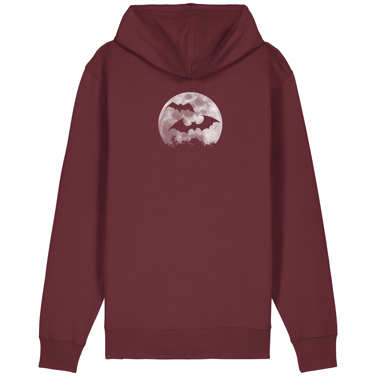Fledermaus Silhouetten bei Vollmond - Organic Relaxed Zipper
