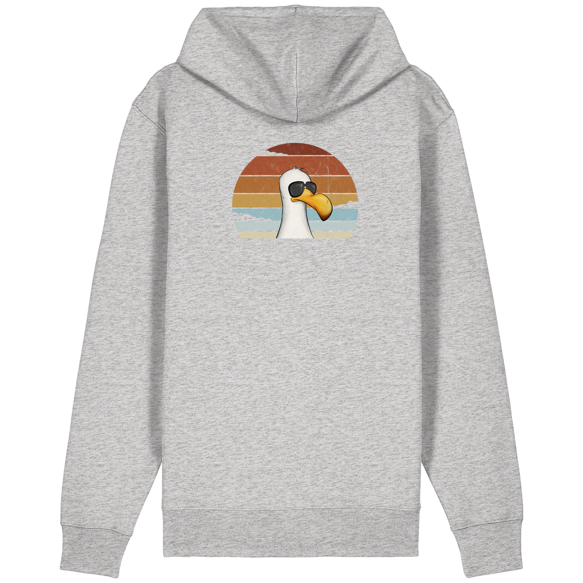 Cool lässige Retro Möwe - Organic Relaxed Zipper