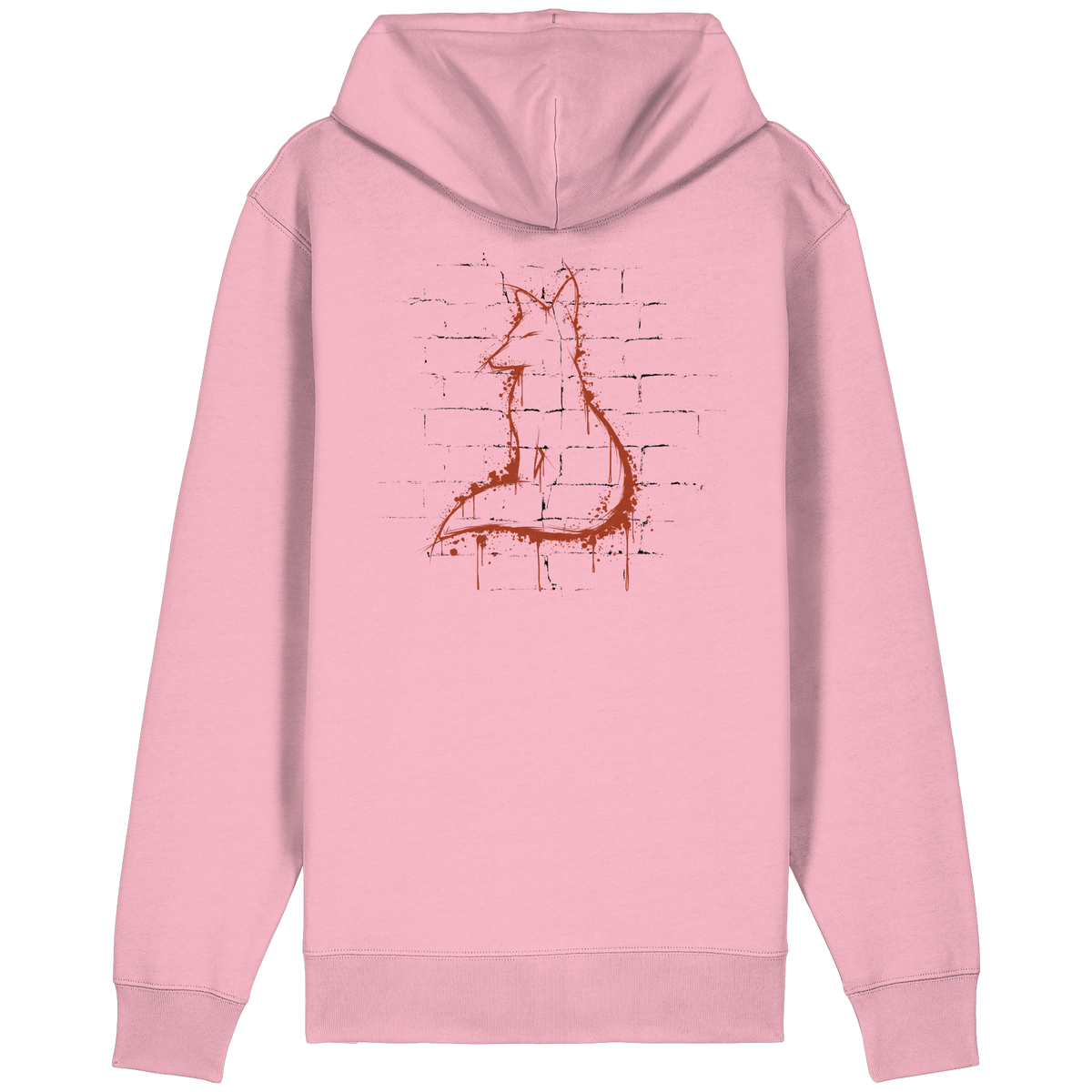 Street Art Fuchs Silhouette - Organic Relaxed Zipper