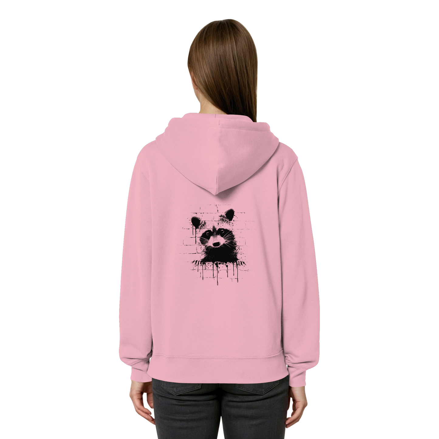 Funky Street Art Waschbär - Organic Relaxed Zipper