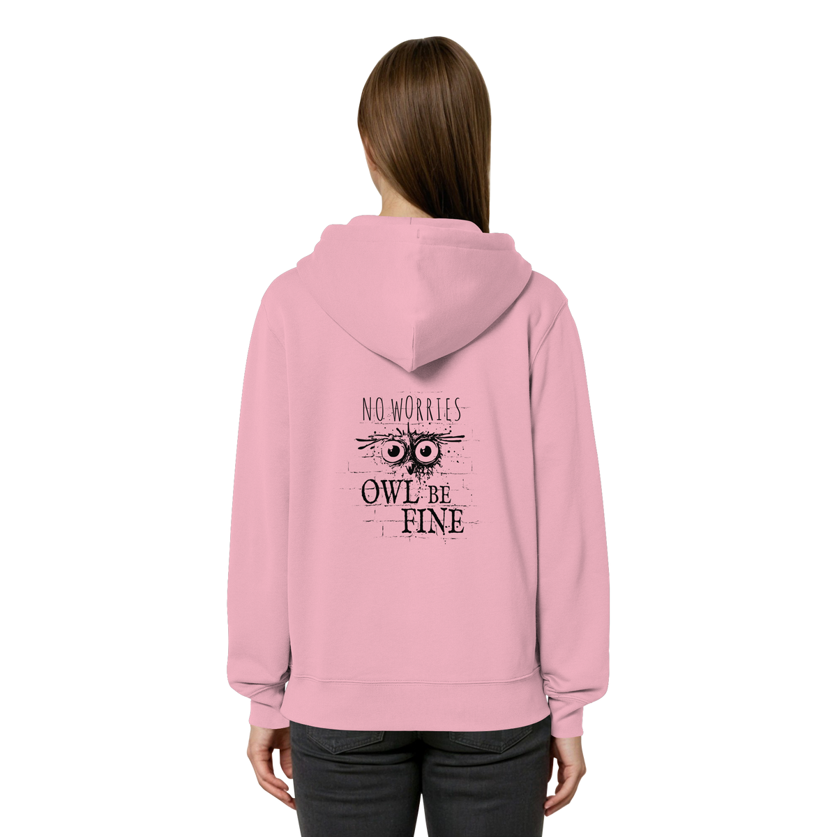 Owl Be Fine Street Art Eule - Organic Relaxed Zipper