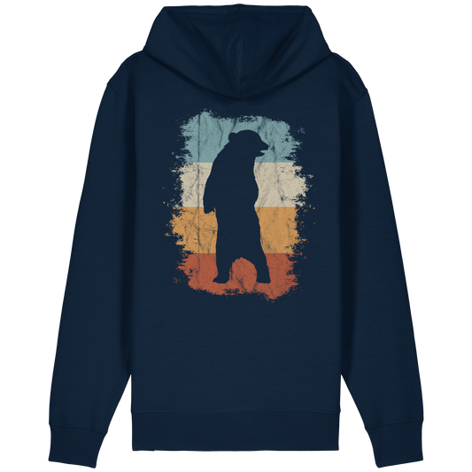 Retro Bären-Silhouette - Organic Relaxed Zipper