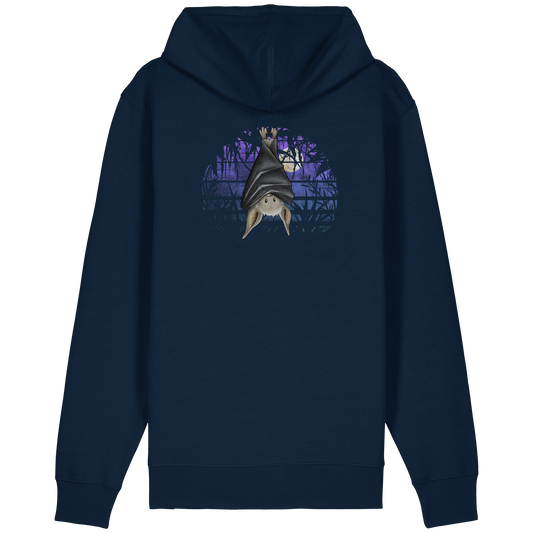 Fledermaus in blauer Nacht - Organic Relaxed Zipper