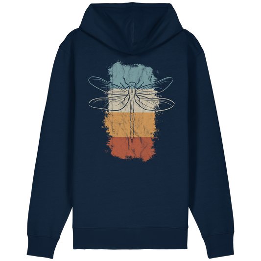 Retro Kunst Libelle | Vintage Dragonfly - Organic Relaxed Zipper