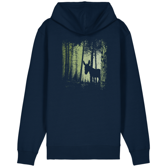 Esel im Zwielicht-Wald - Organic Relaxed Zipper