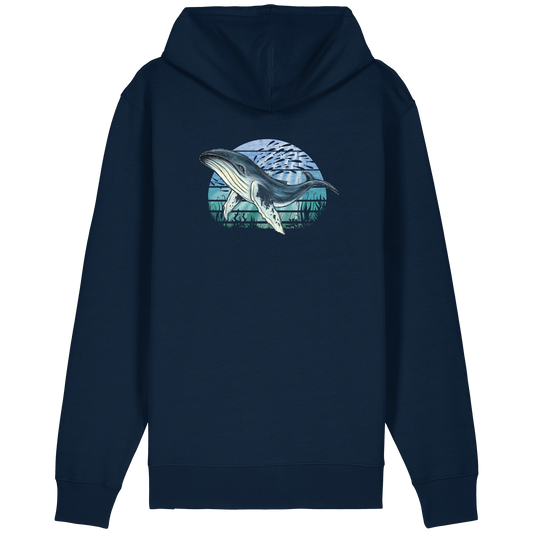 Retro Unterwasser Buckelwal - Organic Relaxed Zipper