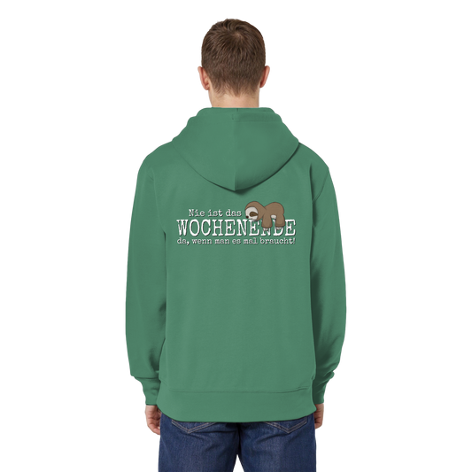Kawaii Faultier Wochenende - Organic Relaxed Zipper