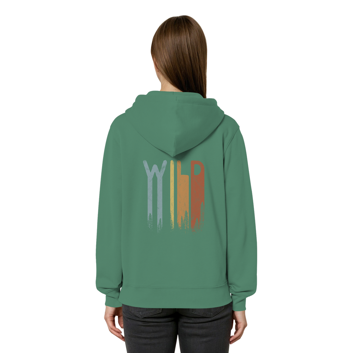 Wild Retro Schriftzug - Organic Relaxed Zipper