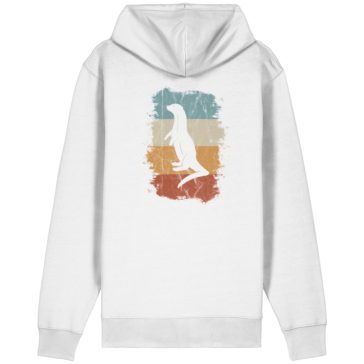 Retro Otter Fischotter Silhouette - Organic Relaxed Zipper