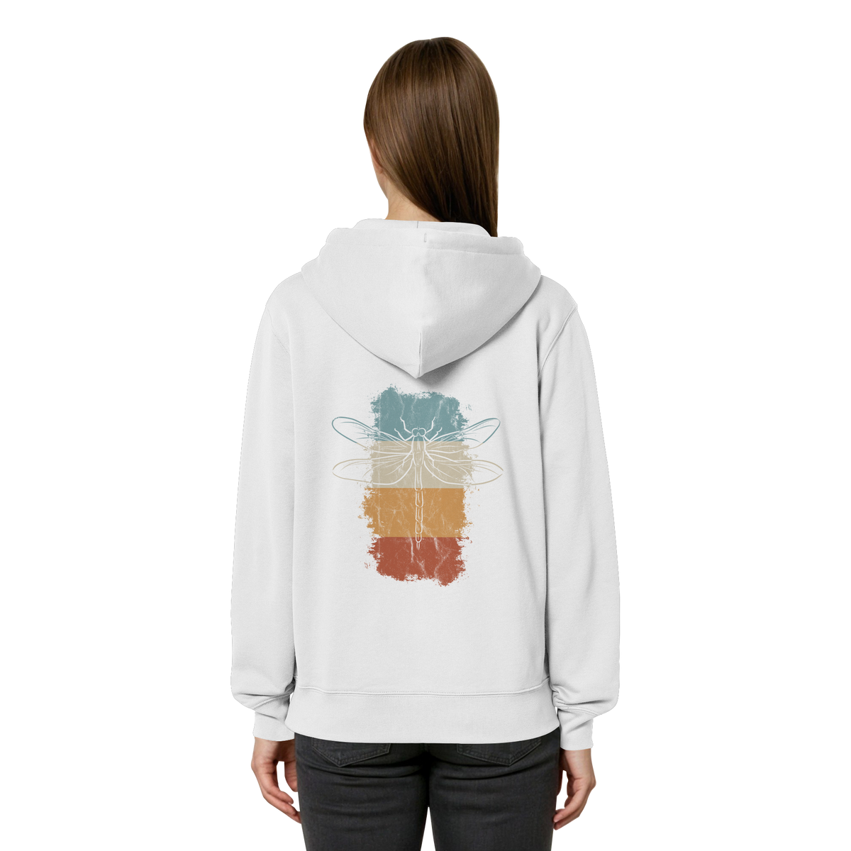 Retro Kunst Libelle | Vintage Dragonfly - Organic Relaxed Zipper