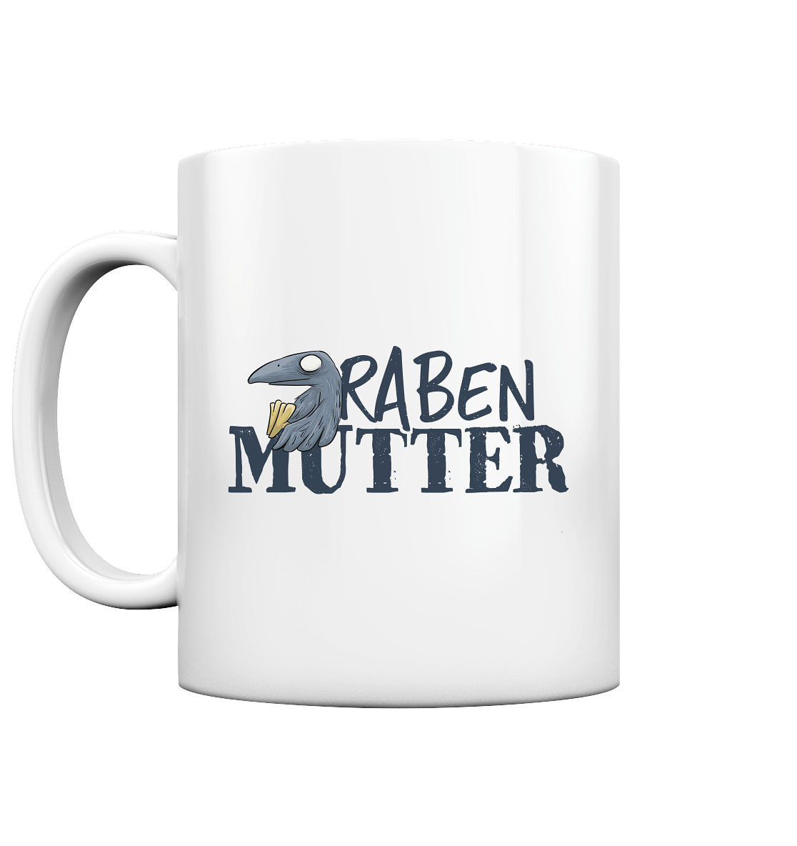 Rabenmutter Krähenmama - Tasse glossy