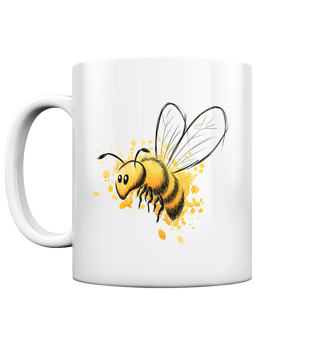 Lässige kleine Honig-Biene - Tasse glossy
