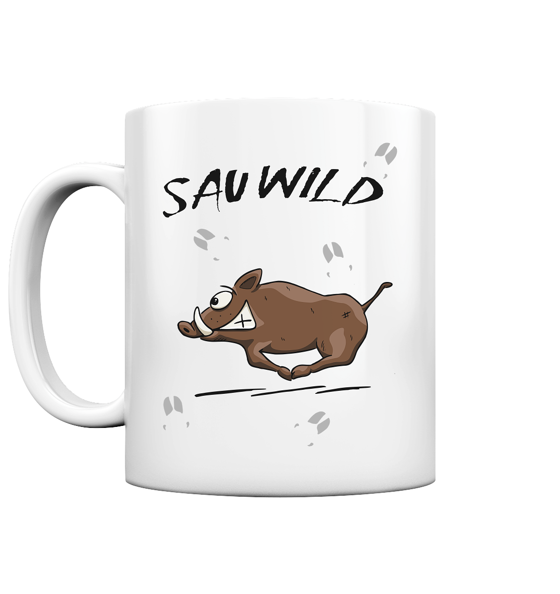 Sauwild wilde Sau | Wildschwein Keiler - Tasse glossy
