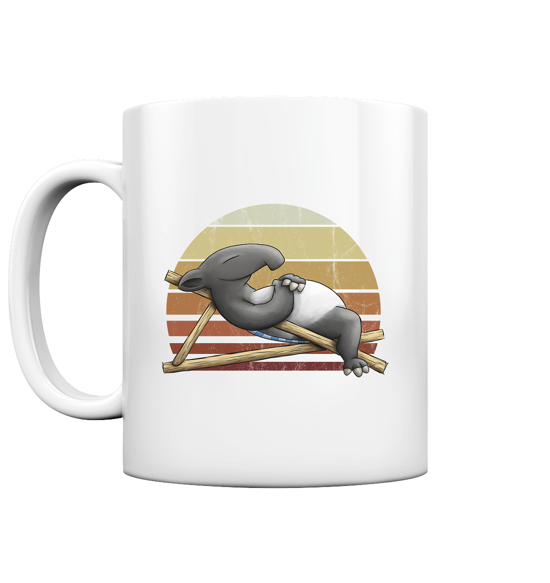 Lässiger Retro Sundown Tapir - Tasse glossy