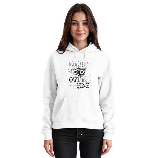 Owl Be Fine Street Art Eule - Basic Unisex Hoodie