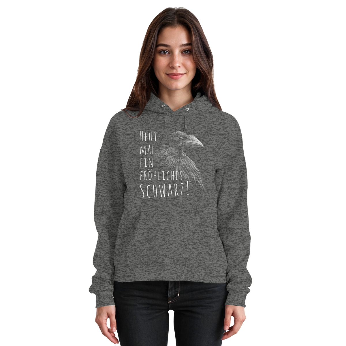 fröhlicher schwarzer Rabe - Basic Unisex Hoodie