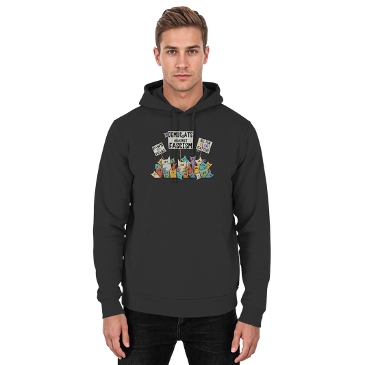 Demo-Katzen gegen Faschismus und für Vielfalt - Basic Unisex Hoodie