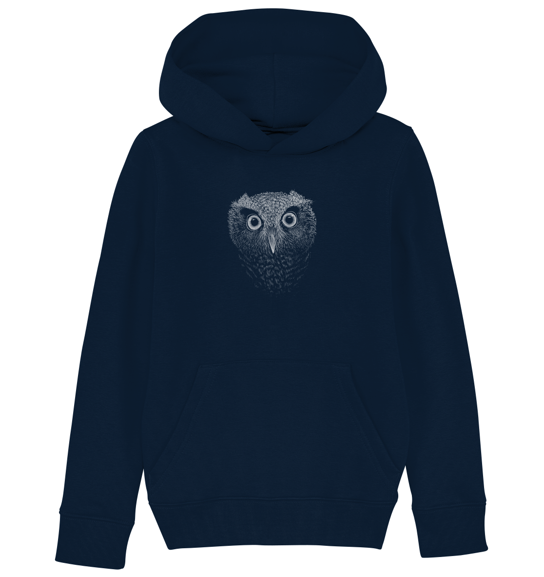 Eule Kritzelkunst Illustration - Kids Organic Hoodie