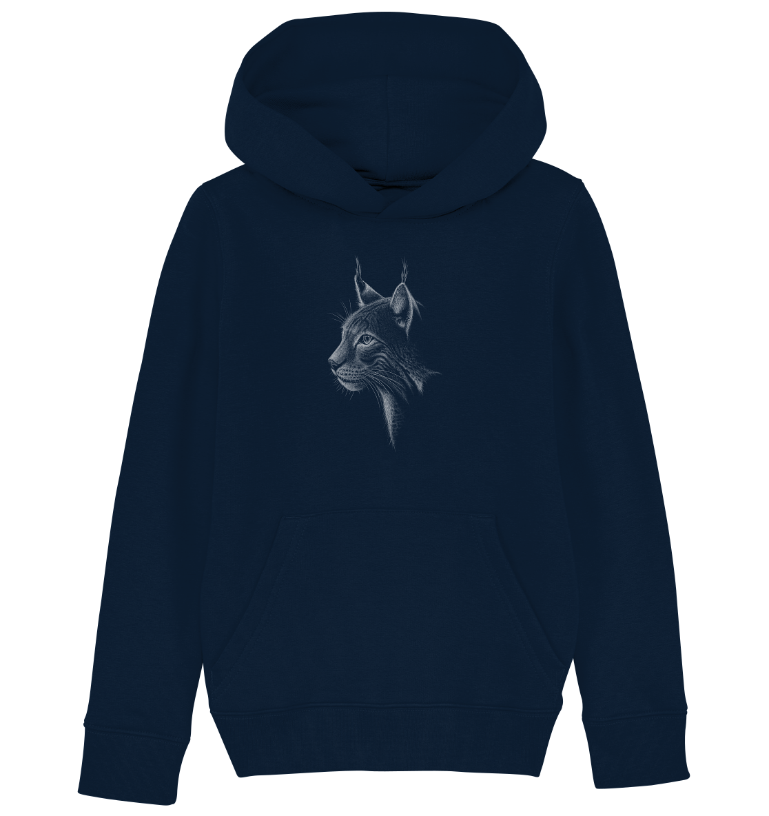Luchs Kritzelkunst Wildkatze Illustration - Kids Organic Hoodie