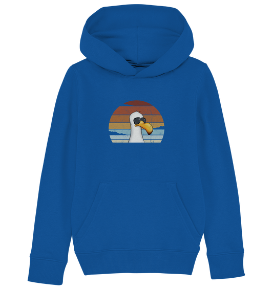 Cool lässige Retro Möwe - Kids Organic Hoodie