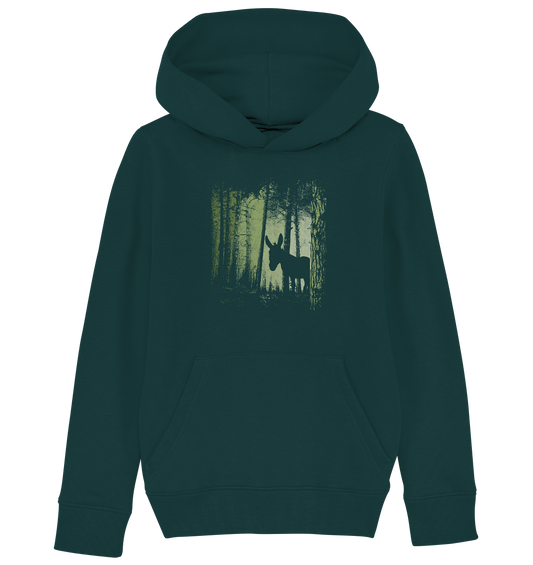 Esel im Zwielicht-Wald - Kids Organic Hoodie