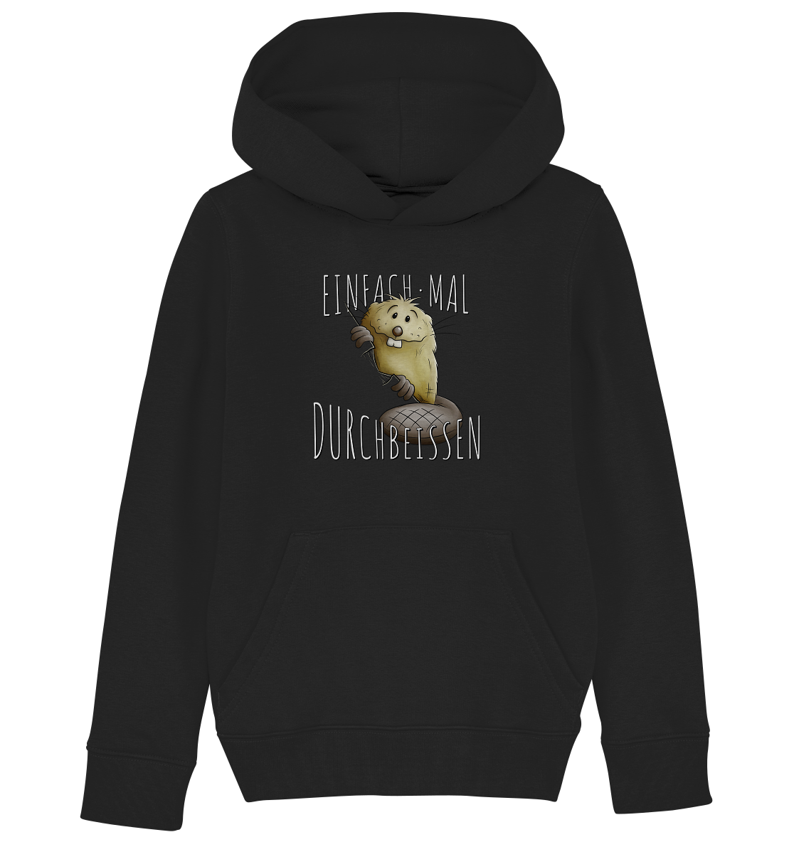 Einfach mal Durchbeissen Biber - Kids Organic Hoodie