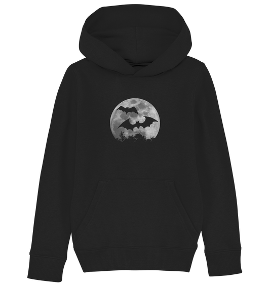 Fledermaus Silhouetten bei Vollmond - Kids Organic Hoodie