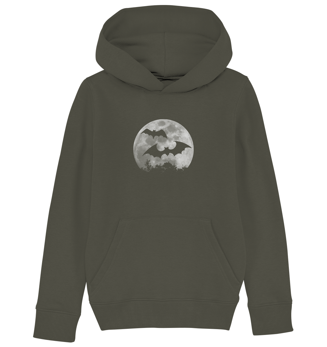 Fledermaus Silhouetten bei Vollmond - Kids Organic Hoodie