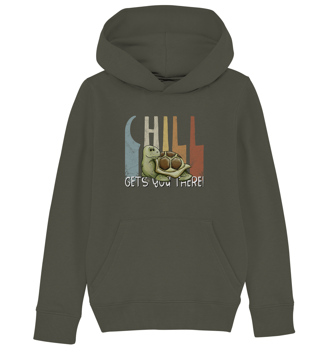 Gechillt gemütliche Schildkröte - Kids Organic Hoodie