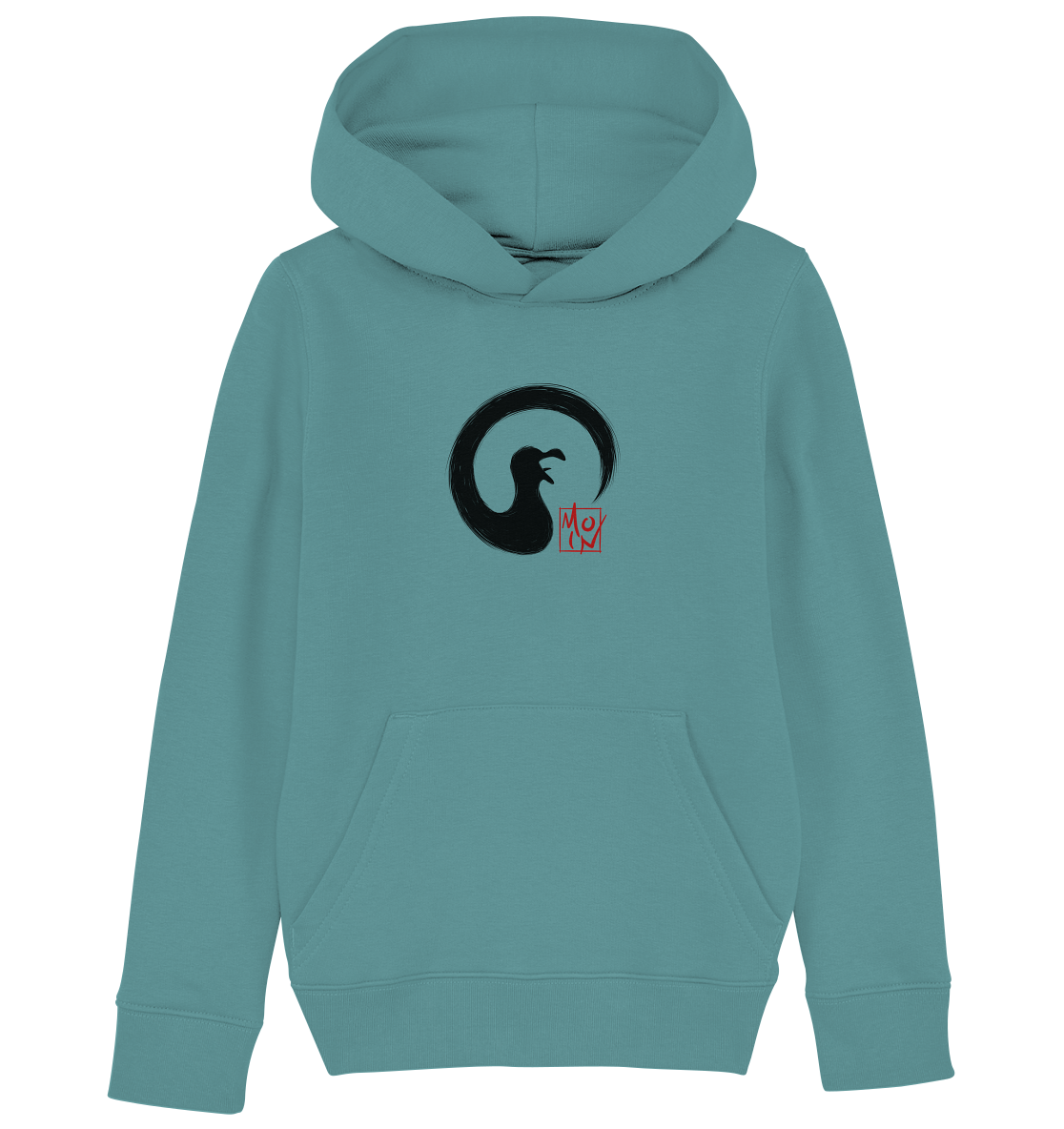 Moin kreischende japanische Enso Möwe - Kids Organic Hoodie