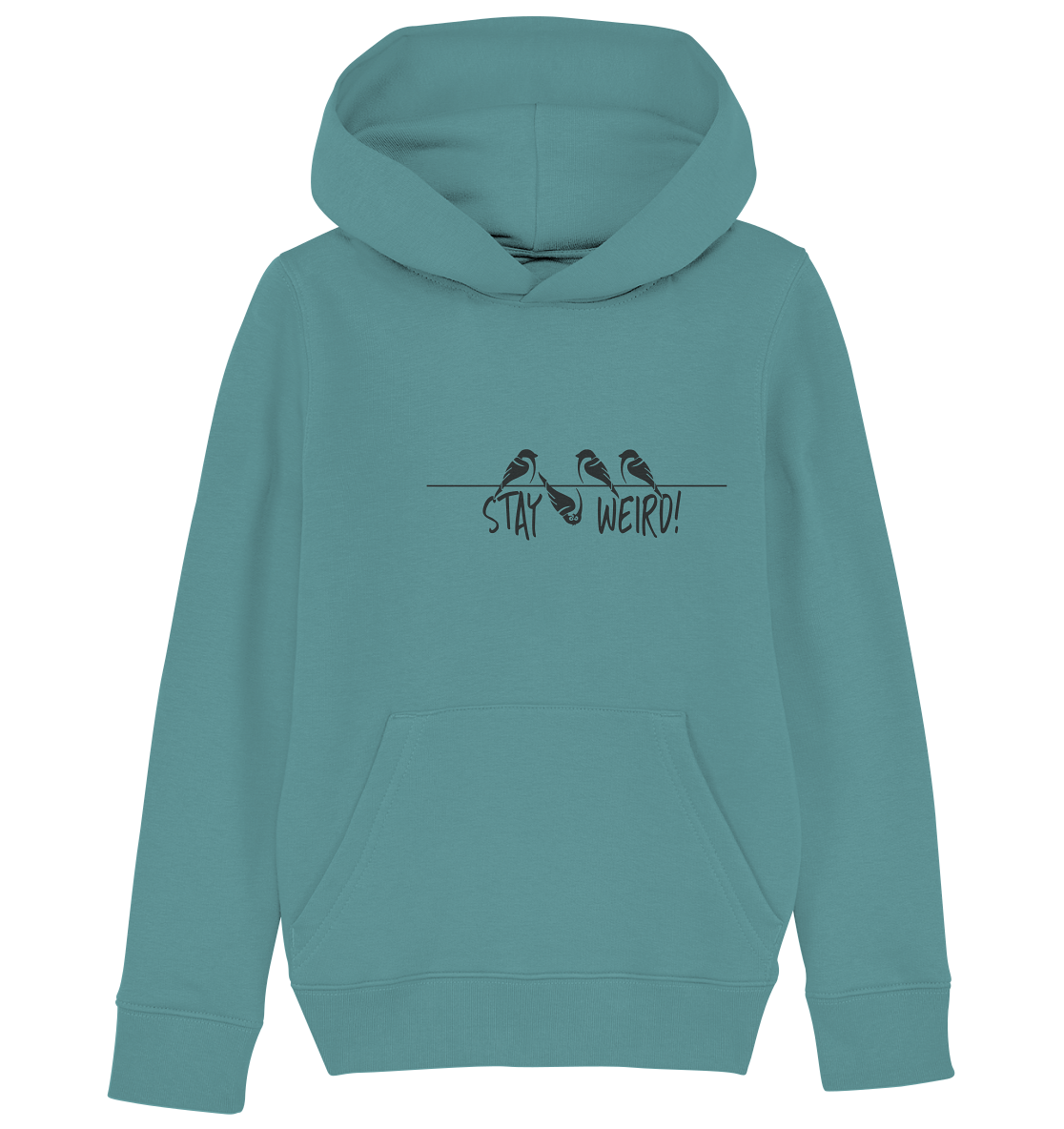 Stay Weird! Schräger Vogel Spatz - Kids Organic Hoodie