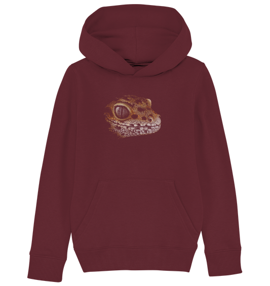 Leopard Gecko Skizze Kritzelkunst - Kids Organic Hoodie
