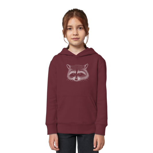Waschbär Illustration Kritzelkunst - Kids Organic Hoodie
