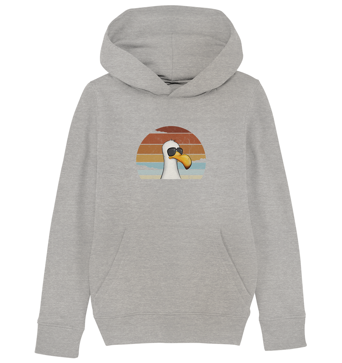 Cool lässige Retro Möwe - Kids Organic Hoodie