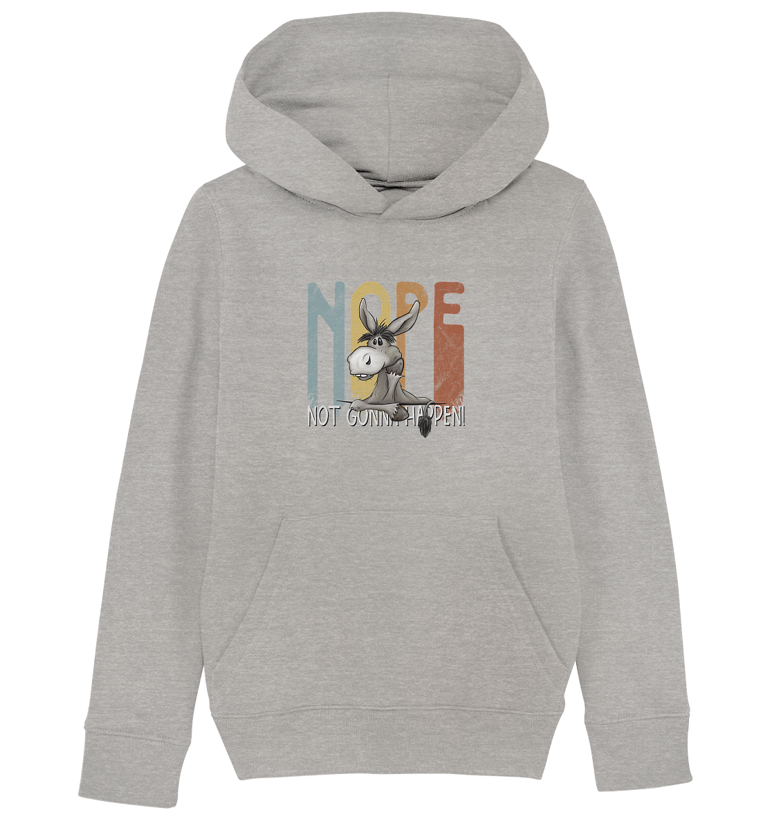 Nope | bockiger Esel - Kids Organic Hoodie