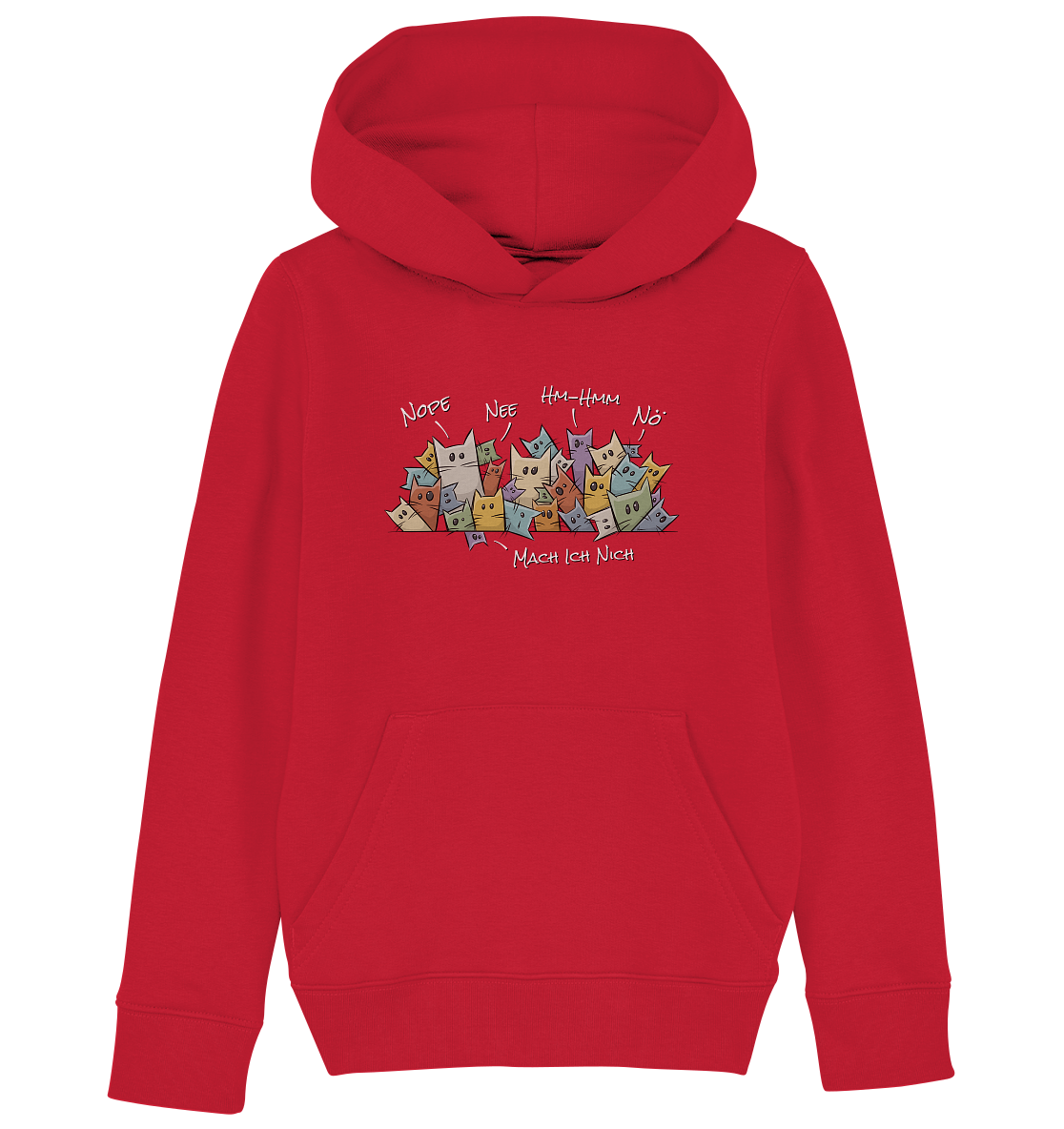 Nope, Nee, Nö Katzen - Kids Organic Hoodie