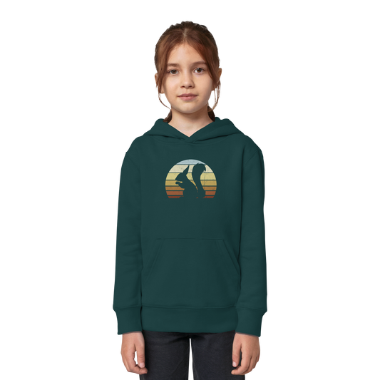Retro Eichhörnchen Silhouette - Kids Organic Hoodie