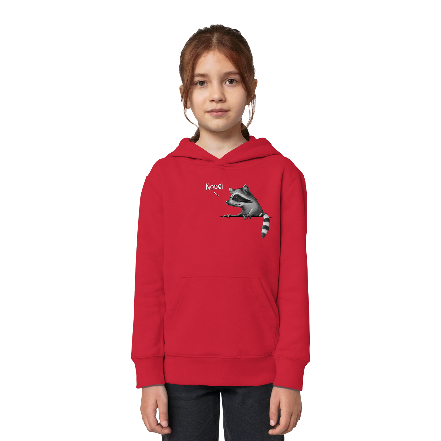 Nope! Frecher verwegener Waschbär - Kids Organic Hoodie