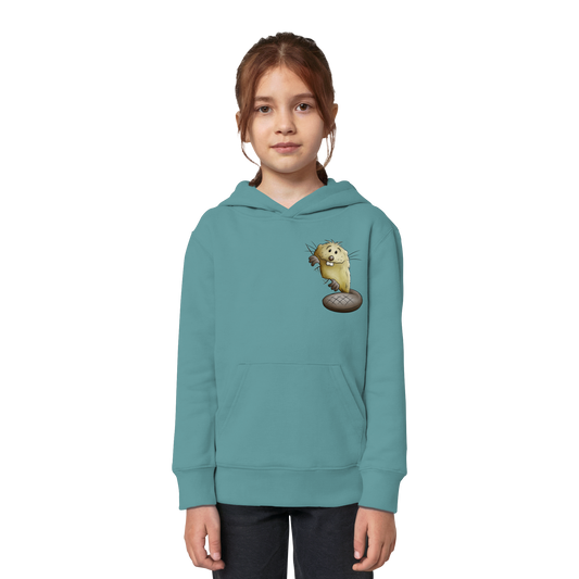 Lustiger frecher Biber - Kids Organic Hoodie